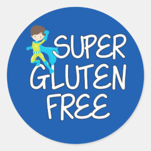 Sticker Rond Super Garçon sans gluten
