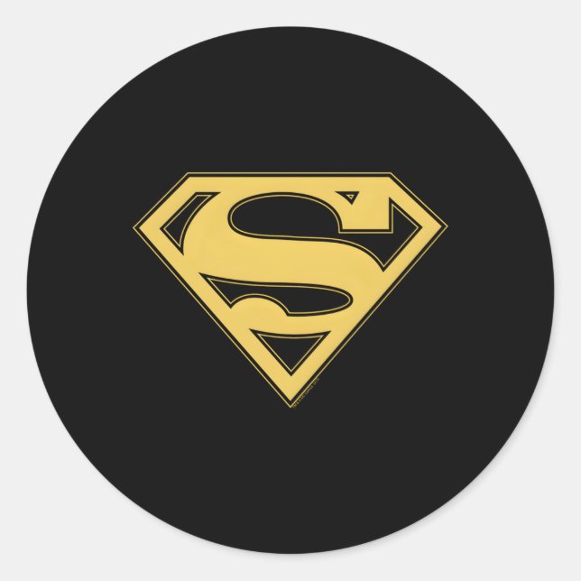 Sticker Rond Super Gold Black Shield (Devant)