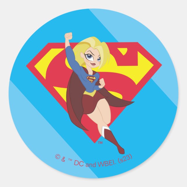 Sticker Rond Super Hero filles Supergirl DC (Devant)