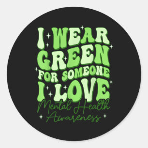 Sticker Rond Super Je Porte Une Chemise Verte Pour Le Maître En