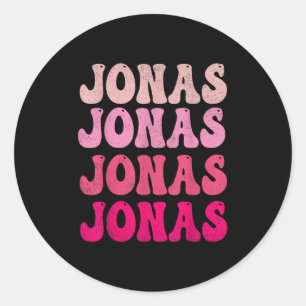 Sticker Rond Super Jonas Prénom D J'adore Jonas T-Shirts Mème 