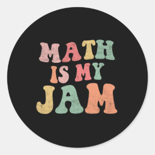 Sticker Rond Super Math est ma confiture le premier jour de ret