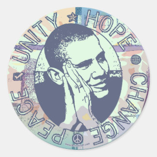 Sticker Rond Super Obama 2008