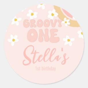 Sticker Rond Super One Retro Floral 1er