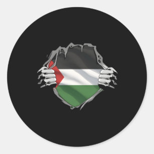 Sticker Rond Super Patrimoine Palestinien Fier Les Racines De P
