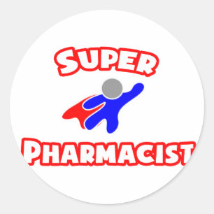 Sticker Rond Super pharmacien