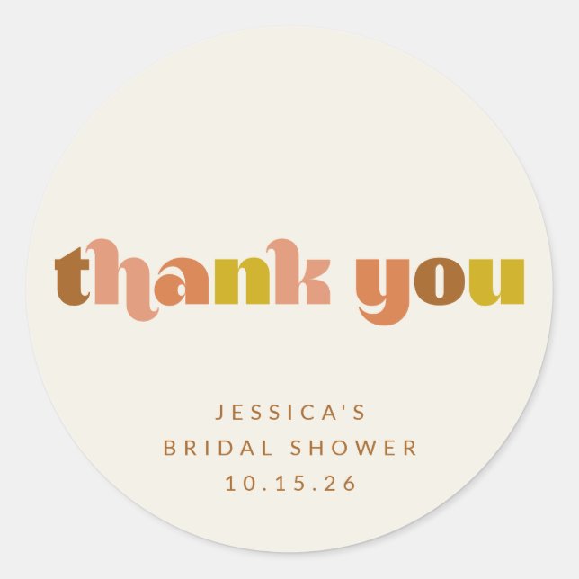 Sticker Rond Super Planche en terre cuite Retro Texte Douche pe (Devant)