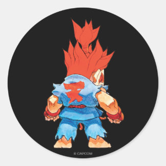 Sticker Rond Super Puzzle Fighter II Turbo Akuma