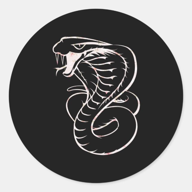 Sticker Rond Super serpent King Cobra (Devant)