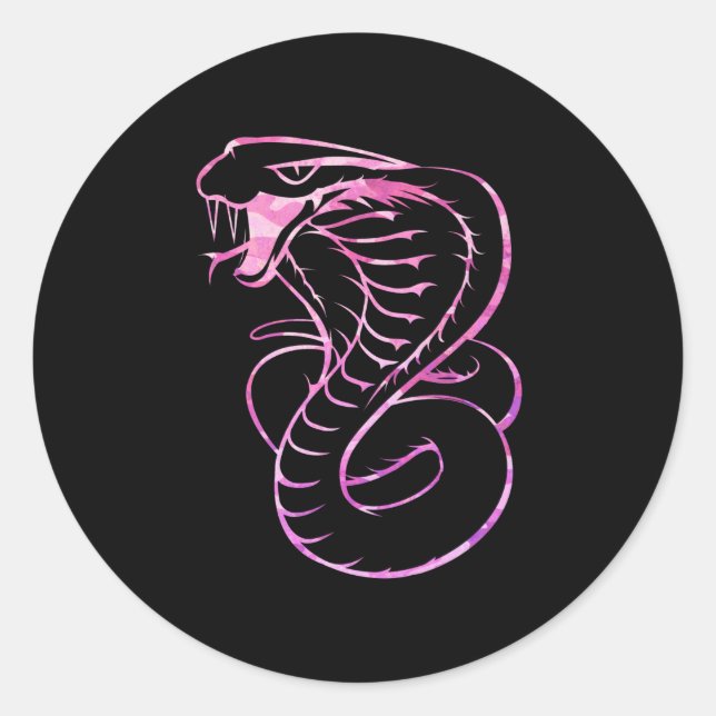 Sticker Rond Super serpent King Cobra (Devant)