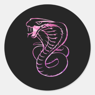 Sticker Rond Super serpent King Cobra