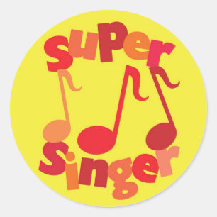 Sticker Rond Super Singer
