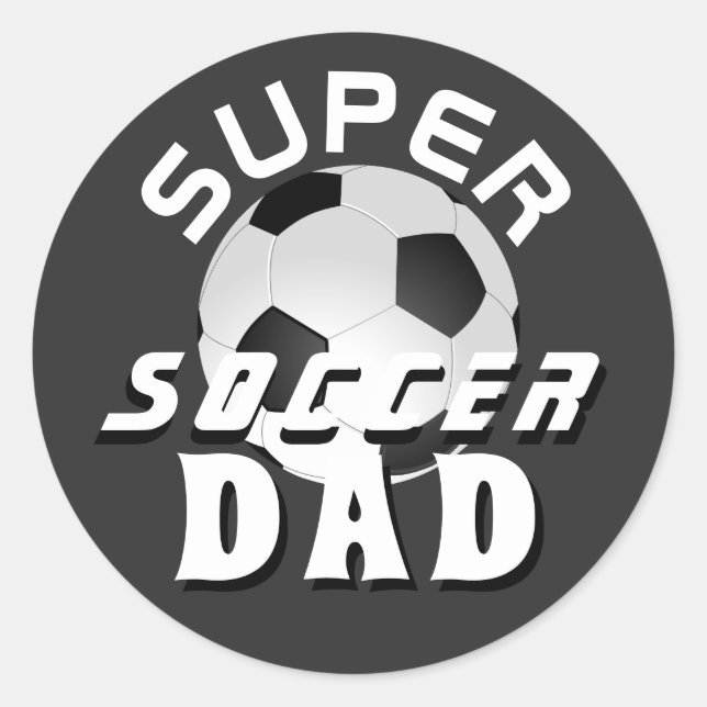 Sticker Rond Super Soccer Papa Football Sport Père (Devant)