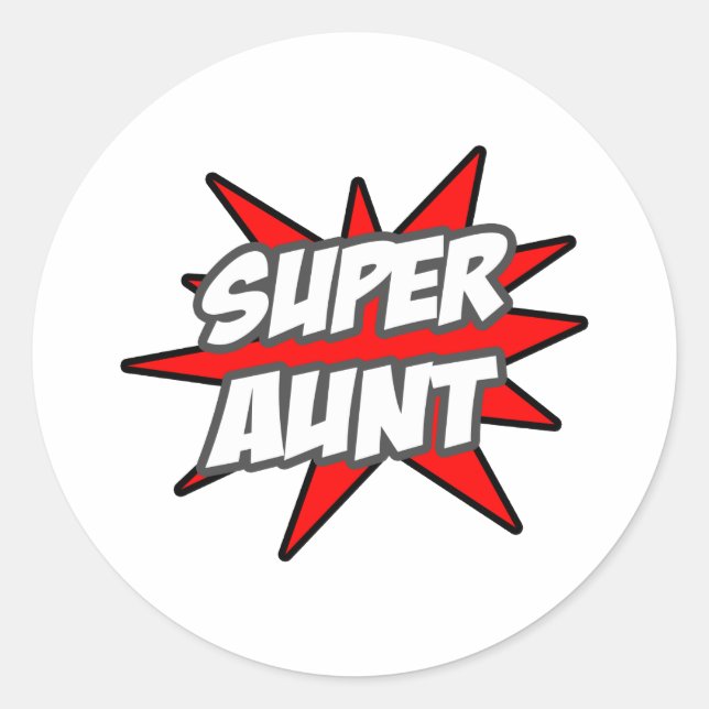 Sticker Rond Super tante (Devant)