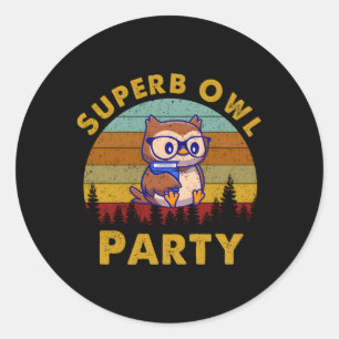 Sticker Rond Superbe Chouette Py W Nous Faisons Dans L'Ombre