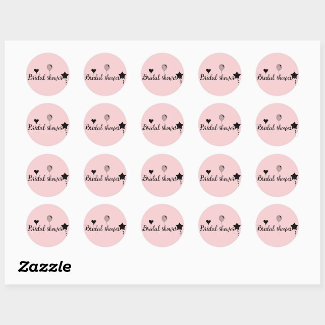 Sticker Rond superbe douche nuptiale classique collant rond (Feuille)