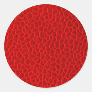 Sticker Rond Superbe texture en cuir rouge