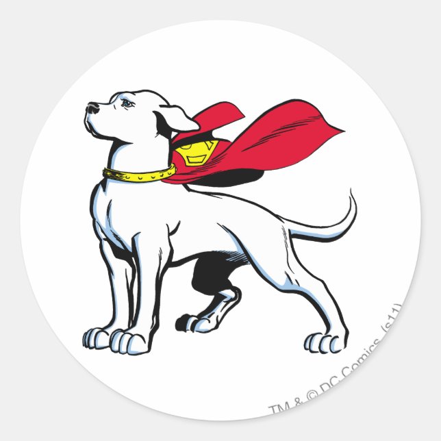 Sticker Rond Superdog Krypto (Devant)
