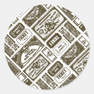 Sticker Rond Supergirl admettent un brun de motif