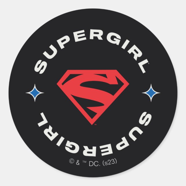 Sticker Rond Supergirl Age of Heroes Circle S-Shield (Devant)