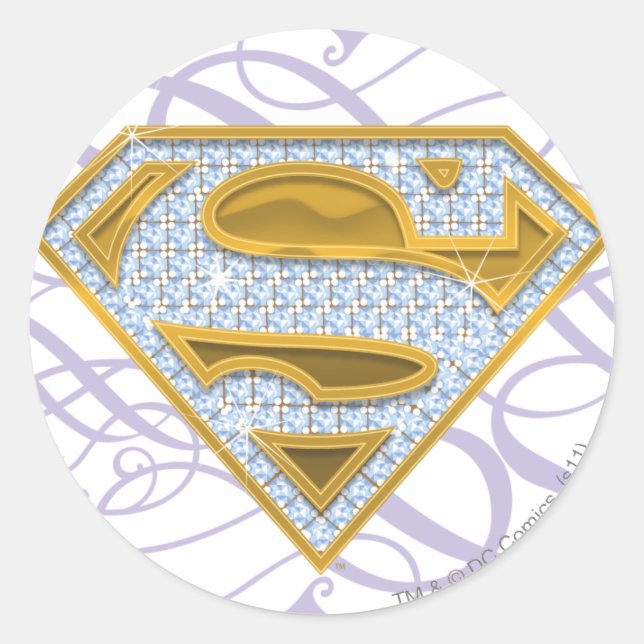 Sticker Rond Supergirl Bijoux bleu 2 (Devant)