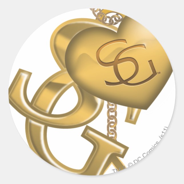 Sticker Rond Supergirl Gold Locket (Devant)