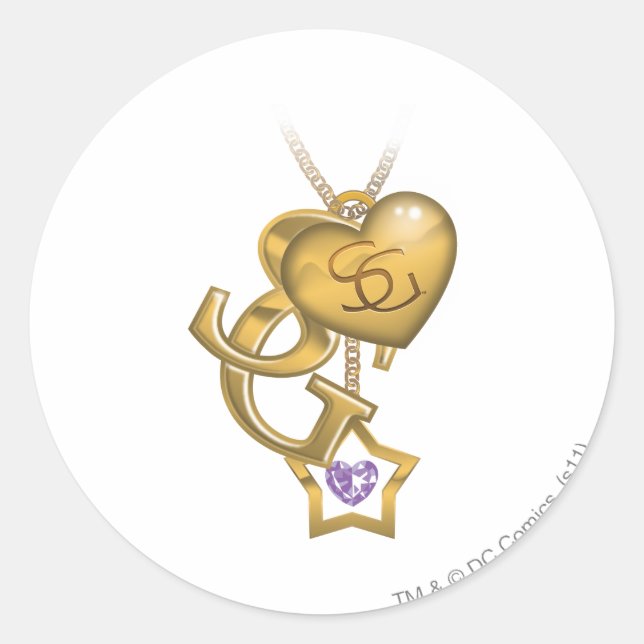 Sticker Rond Supergirl Gold Locket (Devant)