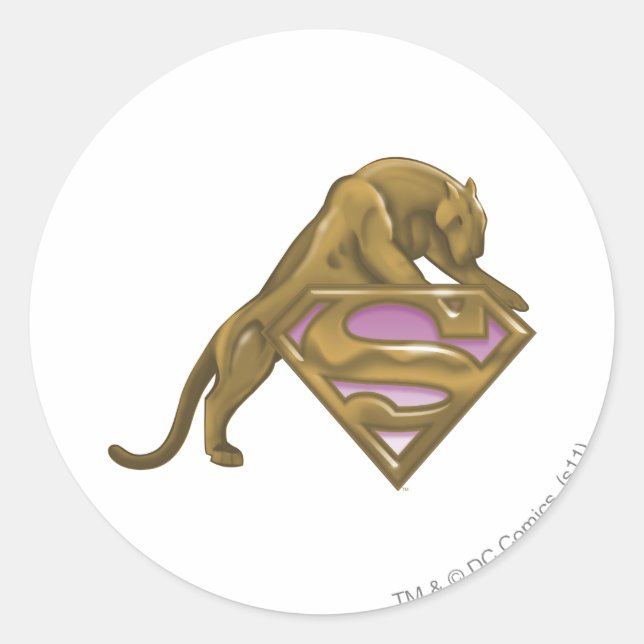Sticker Rond Supergirl Golden Cat (Devant)