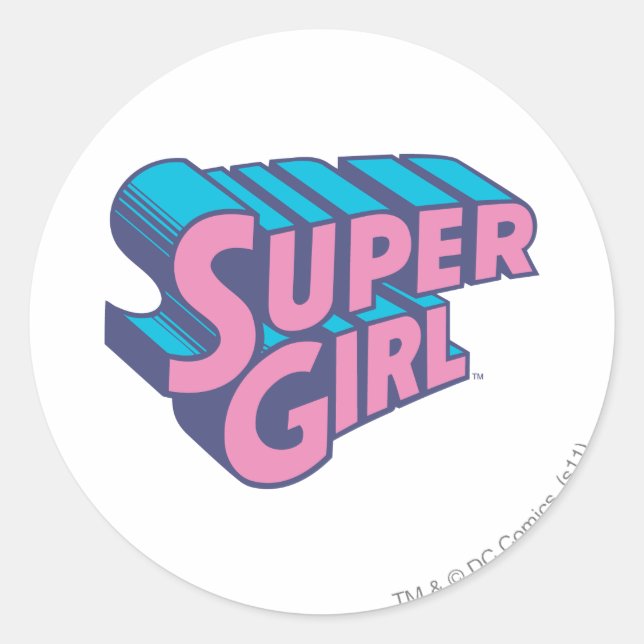 Sticker Rond Supergirl J-pop 10 (Devant)