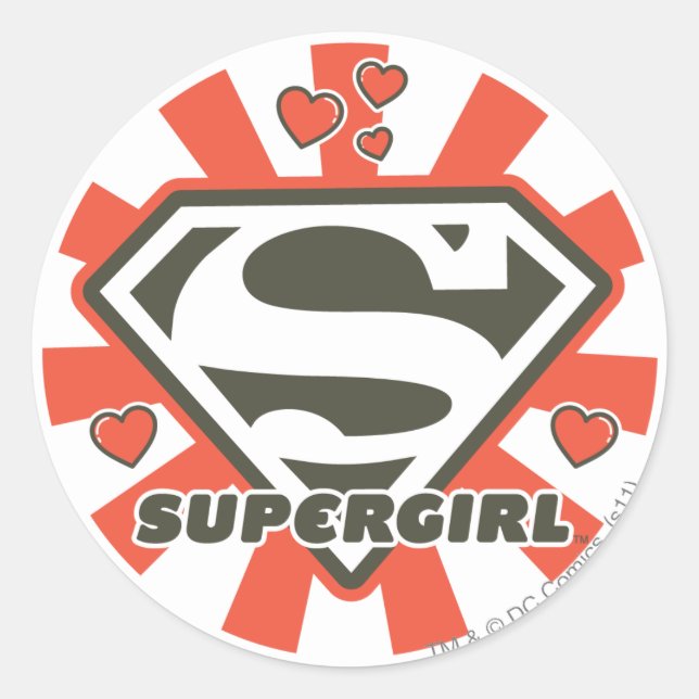 Sticker Rond Supergirl J-Pop 7 (Devant)