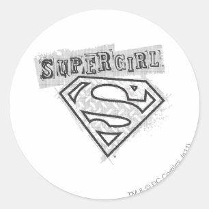 Sticker Rond Supergirl Logo 1