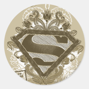 Sticker Rond Supergirl Metropolis Ballet Brown