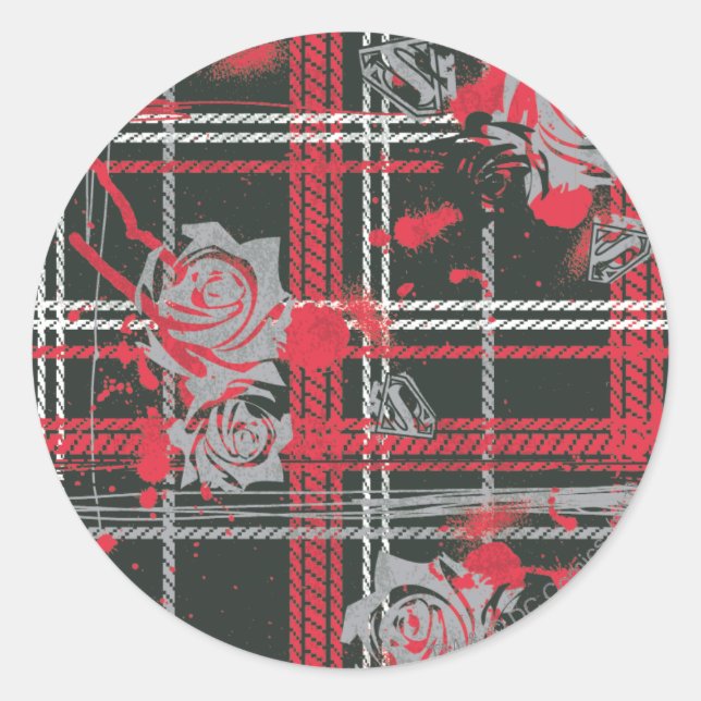 Sticker Rond Supergirl Roses (Devant)