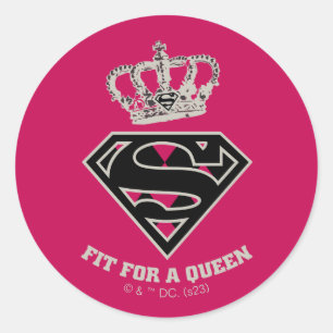 Sticker Rond Supergirl S-Shield "Adapté Pour Une Reine"