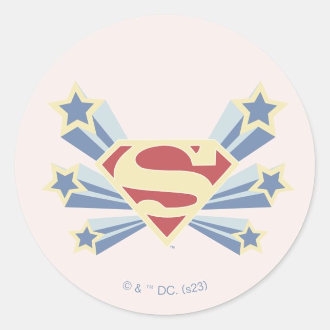 Sticker Rond Supergirl Stars S-Shield (Devant)