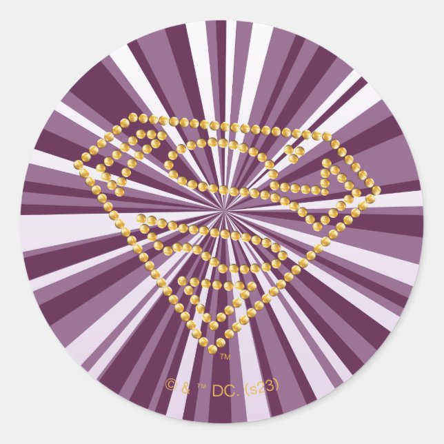 Sticker Rond Supergirl Studded S-Shield (Devant)