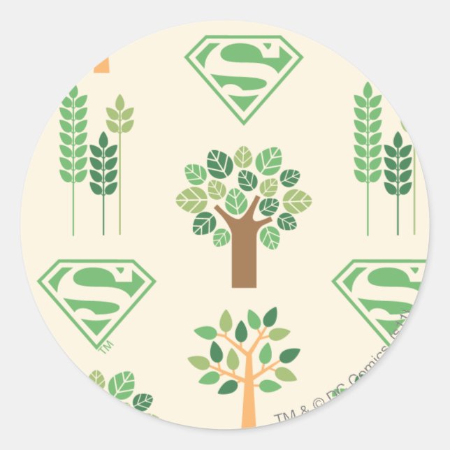 Sticker Rond Supergirl Trees (Devant)