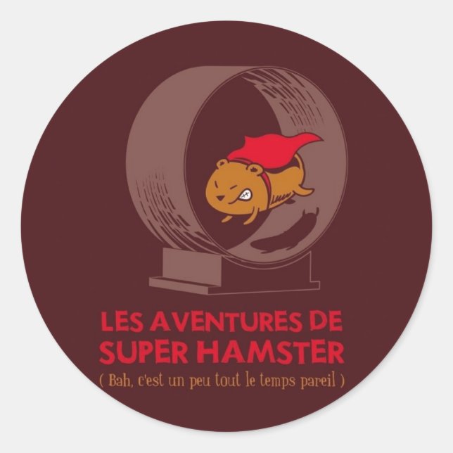 Sticker Rond Superhamster (Devant)