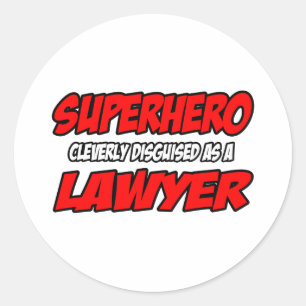 Sticker Rond Superhero...Avocat