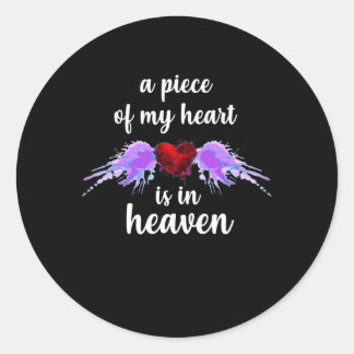 Sticker Rond Supérieur De Sensibilisation De Mon Coeur Au Ciel