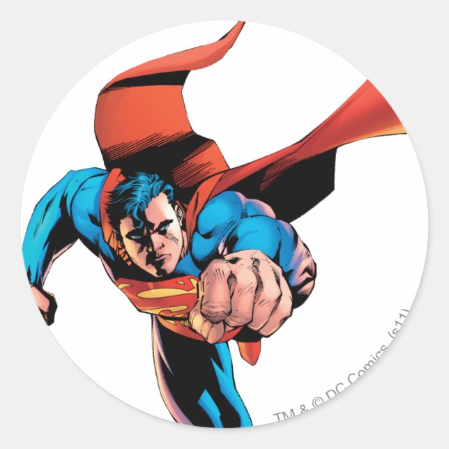 Sticker Rond Superman avance (Devant)