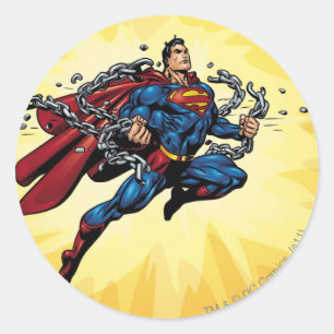 Sticker Rond Superman breaks chains
