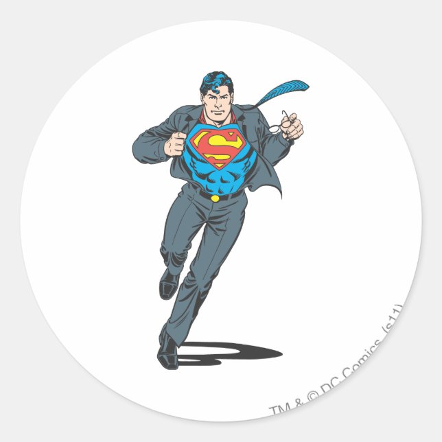 Sticker Rond Superman en business Garb (Devant)