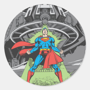 Sticker Rond Superman exposé à la kryptonite