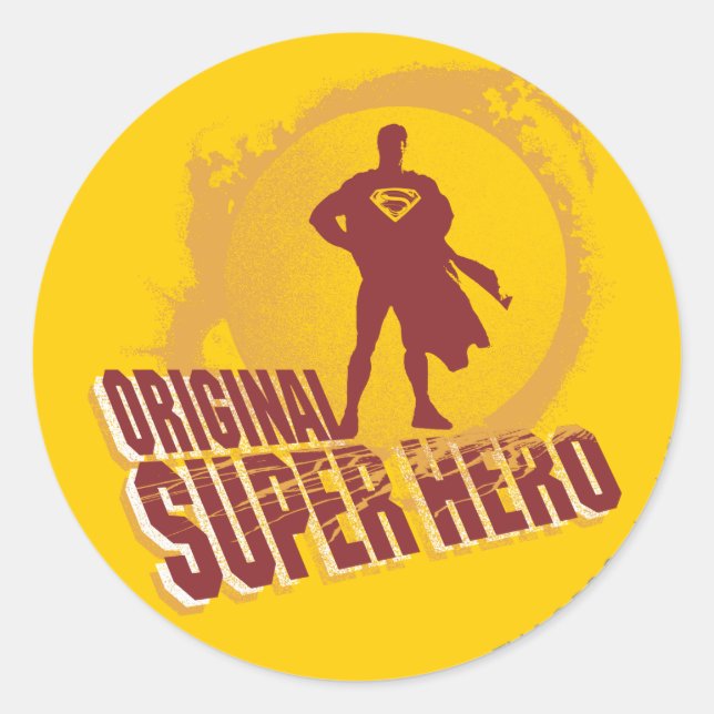 Sticker Rond Superman Original Super Hero (Devant)
