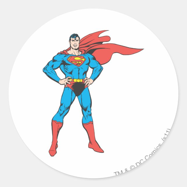 Sticker Rond Superman Poing (Devant)
