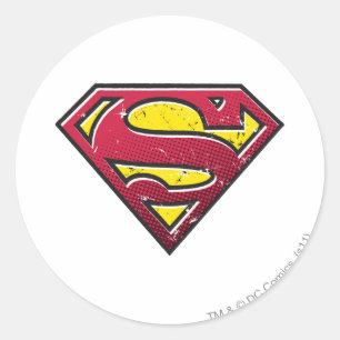 Sticker Rond Superman S-Shield Logo des marques