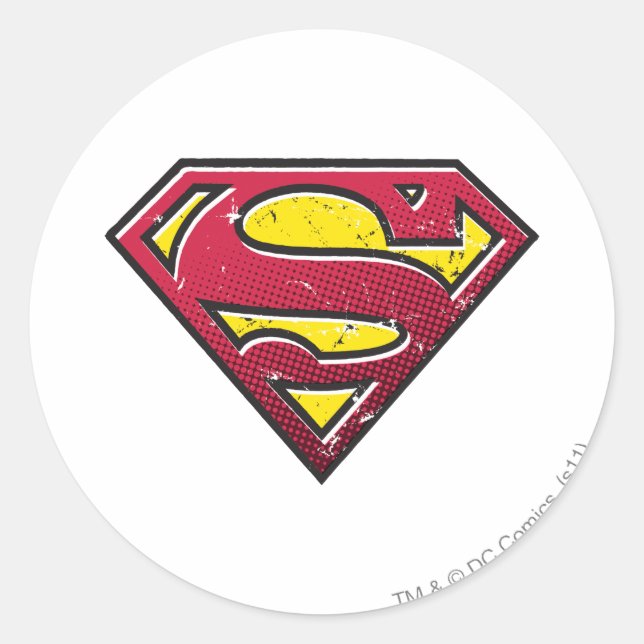 Sticker Rond Superman S-Shield | Logo des marques (Devant)