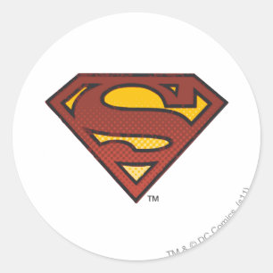 Sticker Rond Superman S-Shield Logo des points dégradés