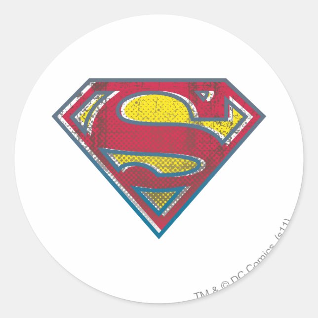 Sticker Rond Superman S-Shield | Logo imprimé (Devant)